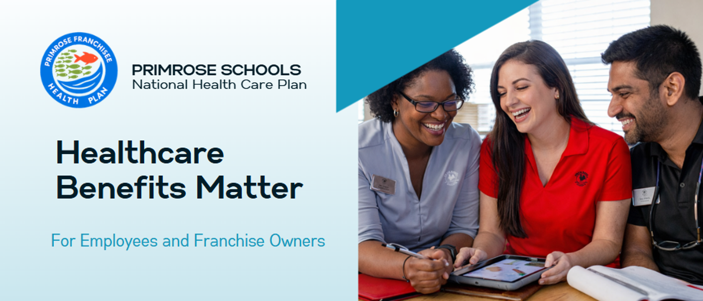 Primrose Schools employees reviewing health benefit information